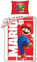 MCU Super Mario Bros patalynė 140 x 200 cm ir pagalvės užvalkalas 70 x 90 cm