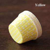 100PCS New Bakeware Grease-proof Baking Wrapper Cupcake Liner Pan Case Paper Muffin Cup Yellow