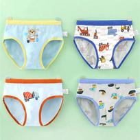 Children's Pure Cotton Triangle Underwear: Breathable, Sweat-Absorbent, High Elasticity, Mid-Waist Briefs for Boys.