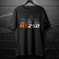 Black men's and women's T-shirt For Harley-Davidson MX 250 1976-1978- Motorcycle XXXL