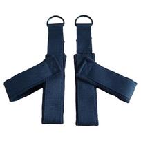 Multifunctional Poly Cotton Pilates Straps Y-Shape Double Loops Ankle Cuffs Wrist Bands Shoulder Pilates Studio Yoga Universal 28x3.8x14.5cm tamsiai mėlyna spalva