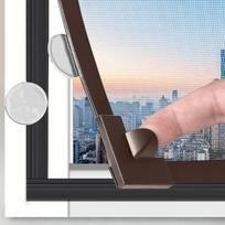 Insect Proof Magnetic Screen Window Breathable Tulle Mesh DIY Mesh Curtain Cuttable Removable Mosquito Net Magnetic Curtain (Coffee,19.69x31.50 in) kava