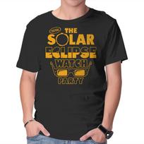 Unisex Crew Neck T-Shirt The Total Solar Eclipse Graphic Short Sleeve Casual Tee M
