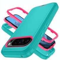 Ott-box Defender Dulkėms atsparus tvirtas dėklas Google Pixel 11 10A 10 9 Pro XL 9A 8 Pro telefonams, pagamintas iš TPU+PC silikono, apsaugantis nuo kritimo Google Pixel 9 blue