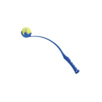 Dog Ball Launcher Outdoor Training Toy Interactive Fetch Thrower Durable Plastic Handle Long Reach Dog Ball Throwing Stick for Pet Exercise One Size mėlyna