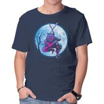 Unisex Crew Neck T-Shirt Inosuke Under The Moon Graphic Short Sleeve Casual Tee L
