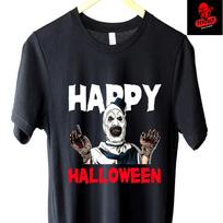 Men's and Women's T-shirts Terrifier  Happy Halloween  Horror Movie Heavy Cotton Unisex XXXXL