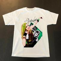 Men's and Women's T-shirts Avril Lavigne Signature  Short Sleeve Cotton White Men S to 5XL M