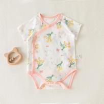 Korean-Style Baby Onesie: Summer Thin Pure Cotton, Tagless Infant/Toddler Triangle Bodysuit Size 90
