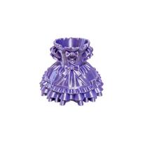 3D Printed Princess Dress Pen Holder Desktop Organizer Cute Girl Style Storage Container for Office Home Desk Accessories One Size violetinė