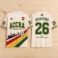 Akrą Gana Juodosios Žvaigždės Futbolo Marškinėliai 26 BOATENG KOFI Retro Futbolo Marškinėliai Kvėpuojantis Tinklelis Sporto Gerbėjo T-shirt XS