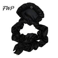 Soft Bonnet Hair Curling Hat Smooth Satin Breathable Fabric Braids Headband Wrap Twists Women Sleeping Long Cap