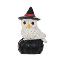 Resin Pumpkin Ghost Owl Ornament Detailed Mini Halloween Figurines  Tabletop Owl