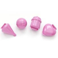 4 vnt./rinkinys Apvalus/Širdelės/Kūgio/Cupcake Lolipopų Forma Plastikiniai Sausainių Cakepop Formelės „Pasidaryk pats“ Fondanto Tortų Dekoravimo Įrankiai Kepimo Reikmenys colour