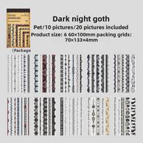 20 sheets per pack Retro Border Series Backing Collage Decoration (as the picture,about 60*100mm per sheet)