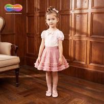 Girls' Summer Princess Tutu Skirt - Cute Lace Fluffy A-line Mesh Skirt 110cm
