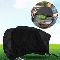 Pare-soleil voiture - DQ FRANCE - 2pcs - Anti-UV - Tissu maille polyester - Noir juoda