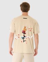 G WEST BURNING ROSE T-SHIRT - OXFORD TAN 4XL