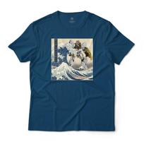 XXXG-0SR Gundam Sandrock in the Great Wave off Kanagawa Anime Graphic Art Tee S