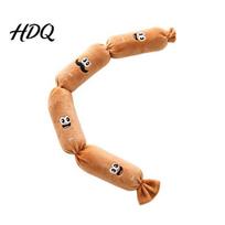 Puppy Chew Toy with Sound Dog Squeaky Plush Toy Long Sausage Shape