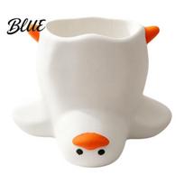 Makeup Brush Holder Upside Down Duck Pen Holder, 3D Printed Desk Organizer, Funny Desktop Stationery Storage for Office School, Creative Gift