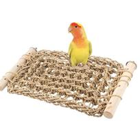 A25F-Bird Ladder Bridge Exercise Stands, Parrot Net Climbing Chewing Hammock, For Cage Accessories For Conure Ladder Perch For C