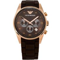 Emporio Armani AR5890 Vyriškas chronografo laikrodis Rudo atspalvio 42mm ruda