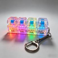 LED klaviatūros raktų pakabukas Fidget žaislai Kristalinis paspaudėjas Sensorinis žaislas streso malšinimui Klaviatūros raktų pakabukas Fidget įrenginys suaugusiems Vaikui