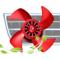 Long Lasting Car Air Freshener Vent Clip Quiet Fan Diffuser For Trucks Bedroom Office Living Room Spa Yoga Meditation Gift raudona