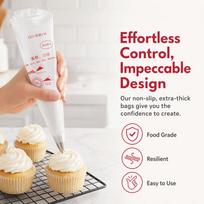 100PCS PP Piping Bags Non-Slip Disposable Piping Bags Thickened  Bakery M