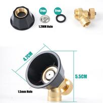 1/4  Universal Adapter Adjustable Black Pesticide Spray Nozzles Windproof Brass Mist Sprinkler Farm Sprayer Garden Watering