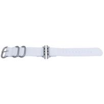 Bracelet Apple Watch - MY-MONTRE - Tissu ceinture - Attaches satinées - Blanc - 42/44/45/49mm balta