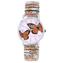 Montre femme - RAPTOR - Frida Kahlo Edition - Boîtier 36 mm - Bracelet acier extensible - Mouvement quartz Miyota 2035 gryna