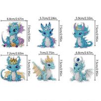6/8/12 Pcs Diamond Art Mosaic Fridge Magnets For Kids Small Size Gel Magnetic Decals Rainbow Crystal Ball Magnets Refrigerator