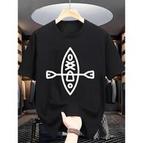 European sizes Men's Vintage Kayak Graphic T-Shirt - Outdoor Adventure Series Crew Neck Casual Summer Shirt with Suitable for Fishing & Boating S juoda