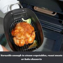 Practical-Chorme Coated Steamer Rack - Steam And Roast Rack Accessories Replacement For Ninja Foodi Possible Cooker Pro 8.5 Qt NONE sidabras