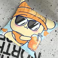 Kawaii C-Chiikawa Home And Decoration Living Room Christmas Pillowcase Decorative Cushions Cover For Sofa Pillowcase Decor 40X40 Peach skin 18*18(CM)-1Pcs