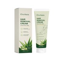OCEAURA Aloe Hair Removal Cream: Gentle Cleansing for Refreshed, Smooth Skin on Underarms, Arms, and Legs.