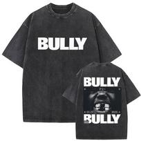 Vintažiniai skalbti reperio Kanye West albumo „Bully“ 2026 m. marškinėliai vyrams Gotikiniai Punk Hip Hop trumparankoviai marškinėliai Unisex gatvės apranga S