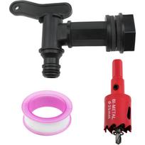 Lovelysp 1set 3/4 inch Bucket Faucet Water Dispenser Replacement Part 5 Gallon Bucket Faucet with Gasket and Hole Opener Suitable for Industrial juoda