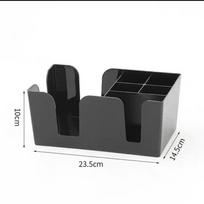 Plastic Paper Towel And Cup Holder With Multiple Slots For Modern Dining Spaces