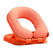 Memory Foam Travel Pillow For Kids Students Ergonomic Foldable Designs Desk Rest Office Multiple Scene Ice Silk Cover oranžinė