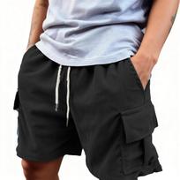 Men's Casual Shorts - Elastic Stylish Casual Shorts L juoda