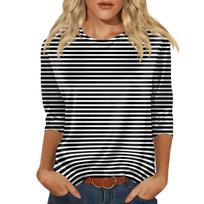 Blouse For Women Dressy 3/4 Long Sleeve Shirts Business Casual Outfit Tops L juoda