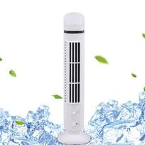 YANHAIGONG Oscillating Tower Fan, USB Mini Bladeless Desk Fan with Light, Portable Quiet Standing Fan