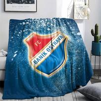 Banik Ostrava FC spausdinta flanelinė antklodė, minkštas pledas miegamojo sofai, skalbiama, futbolo gerbėjų atributika, puiki dovana. 80cm x 120cm
