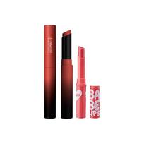 Maybelline Thin easy to color + Slim tube lipstick makeup set - two-piece set E Slim tube lipstick 899 Baobei lip balm 07 raudona