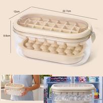 Tray with Push-Button Release, Large Capacity Silicone Freezer for Easy Ice Storage One Size smėlis