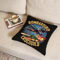I-Italian Brainrot Cushion Cover Fabric Soft Furnishing,Pillowcase, Cushion Cover, Sofa Pillow, Home Decoration Peach skin 18*18(CM)-1Pcs