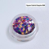 Aurora Cyberpunk Square Sequins for Nail Art Model A